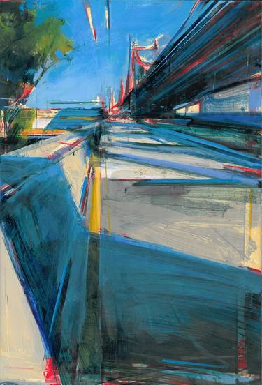 Original Abstract Architecture Paintings by Tom Voyce