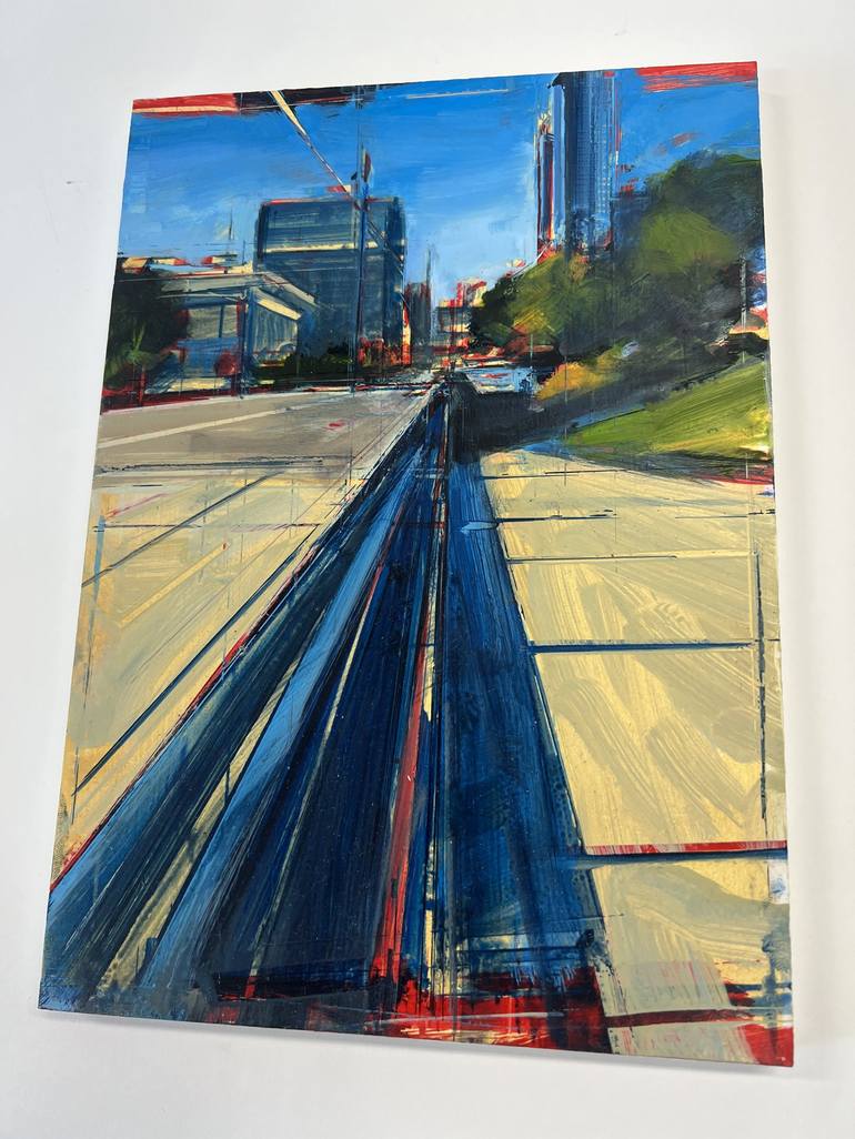 Original Abstract Cities Painting by Tom Voyce