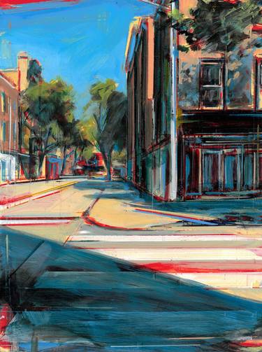 Original Figurative Cities Paintings by Tom Voyce