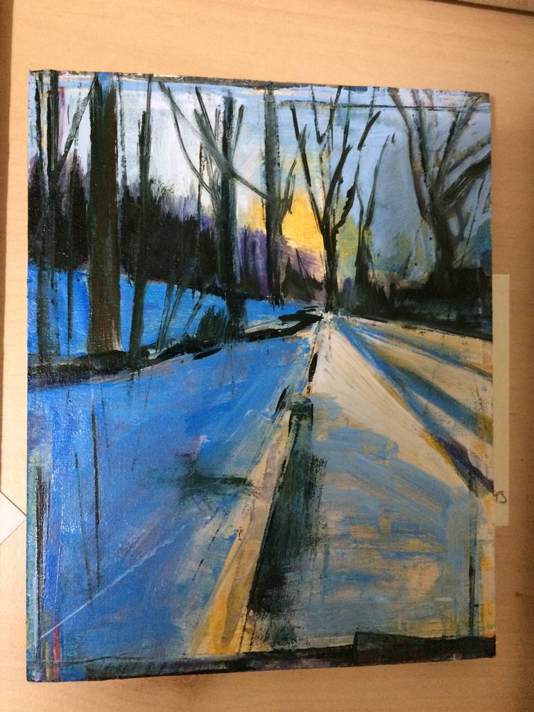 Original Abstract Outer Space Painting by Tom Voyce