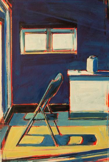 Saatchi Art Artist Tom Voyce; Painting, “Studio Interior with Folded Chair” #art