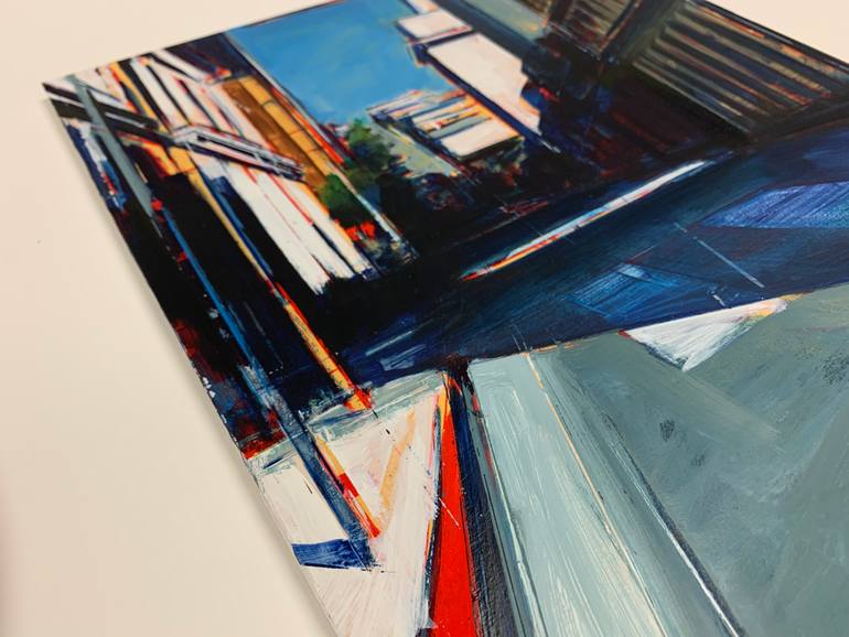 Original Abstract Cities Painting by Tom Voyce