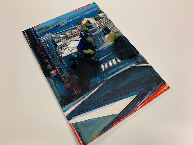 Original Abstract Cities Painting by Tom Voyce