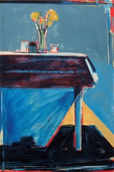 Daffodils on a Table (Blue Study) thumb