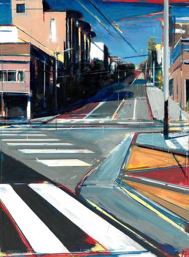 Original Abstract Cities Paintings by Tom Voyce