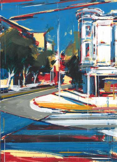 Print of Abstract Cities Paintings by Tom Voyce