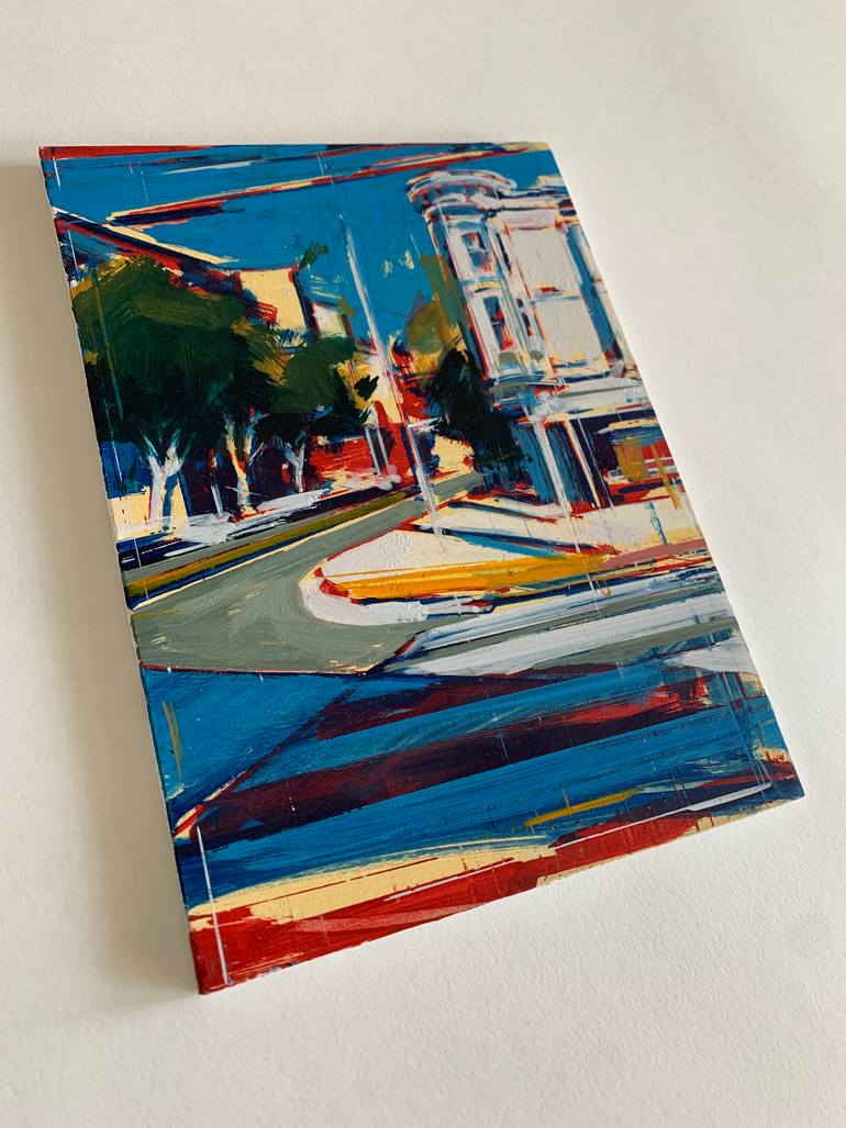 Original Abstract Cities Painting by Tom Voyce