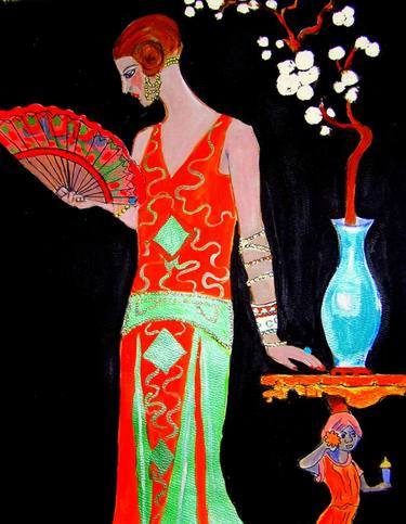 Original Art Deco Women Paintings by Margaret Gladdish