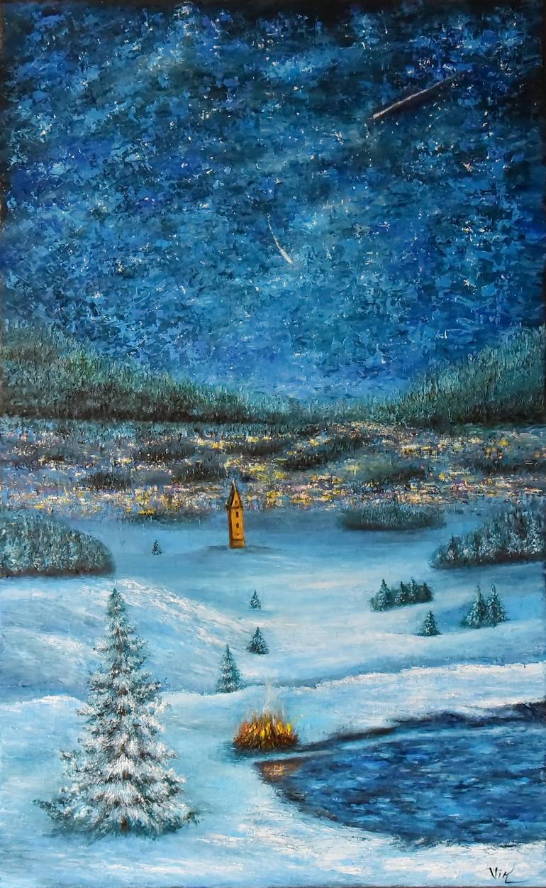 Original Modernism Landscape Paintings by Viktoriia Peredrii