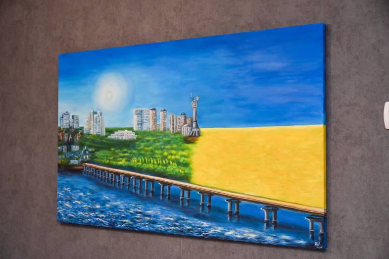 Original Contemporary Cities Painting by Viktoriia Peredrii