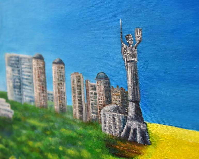 Original Contemporary Cities Painting by Viktoriia Peredrii