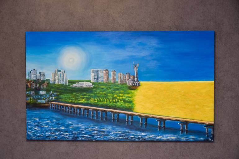 Original Contemporary Cities Painting by Viktoriia Peredrii