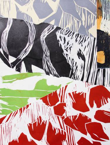 Original Abstract Garden Collage by Michael Rich