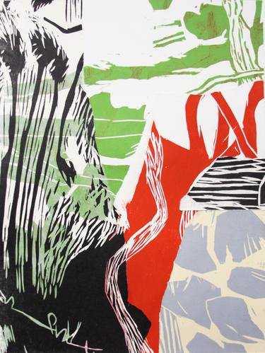 Original Abstract Garden Collage by Michael Rich