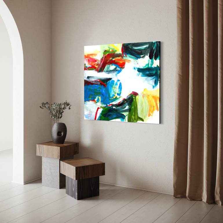 Original Abstract Expressionism Abstract Painting by Michael Rich