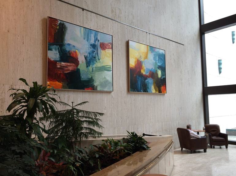 Original Abstract Expressionism Abstract Painting by Michael Rich