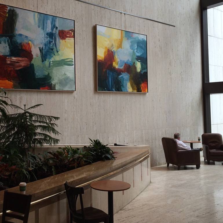 Original Abstract Expressionism Abstract Painting by Michael Rich