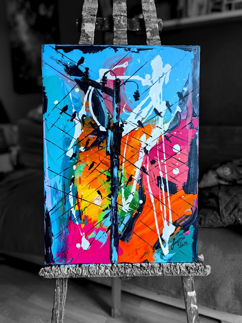 Original Contemporary Abstract Painting by Kristine Lapsa-Kalnina