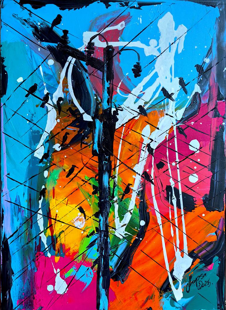 Original Contemporary Abstract Painting by Kristine Lapsa-Kalnina