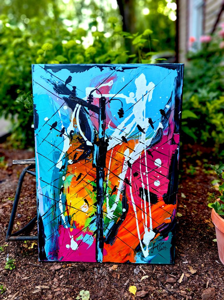 Original Contemporary Abstract Painting by Kristine Lapsa-Kalnina