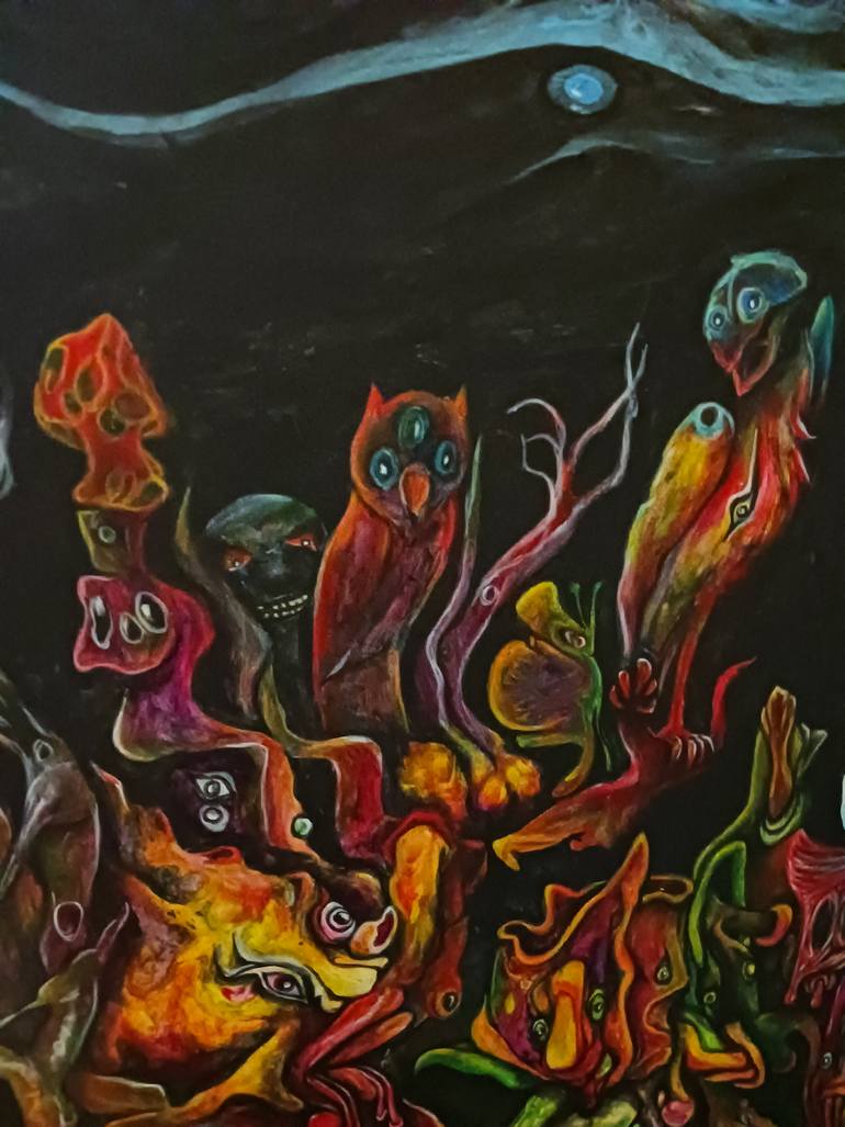 Original Abstract Fantasy Painting by Mareike Von Stamm