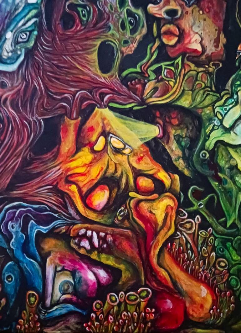 Original Abstract Fantasy Painting by Mareike Von Stamm