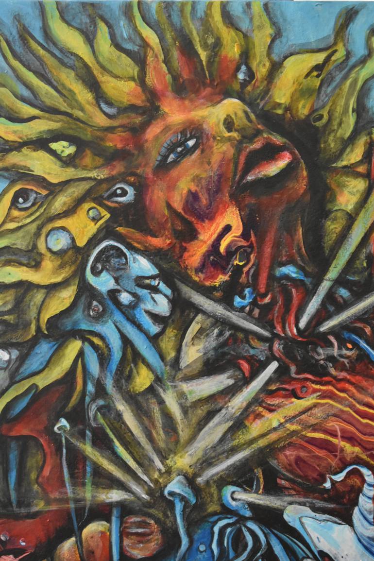 Original Surrealism Nature Painting by Mareike Von Stamm