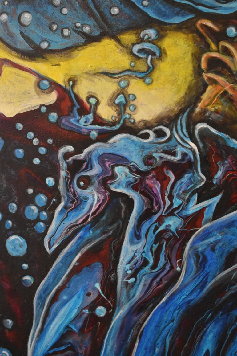 Original Surrealism Nature Painting by Mareike Von Stamm