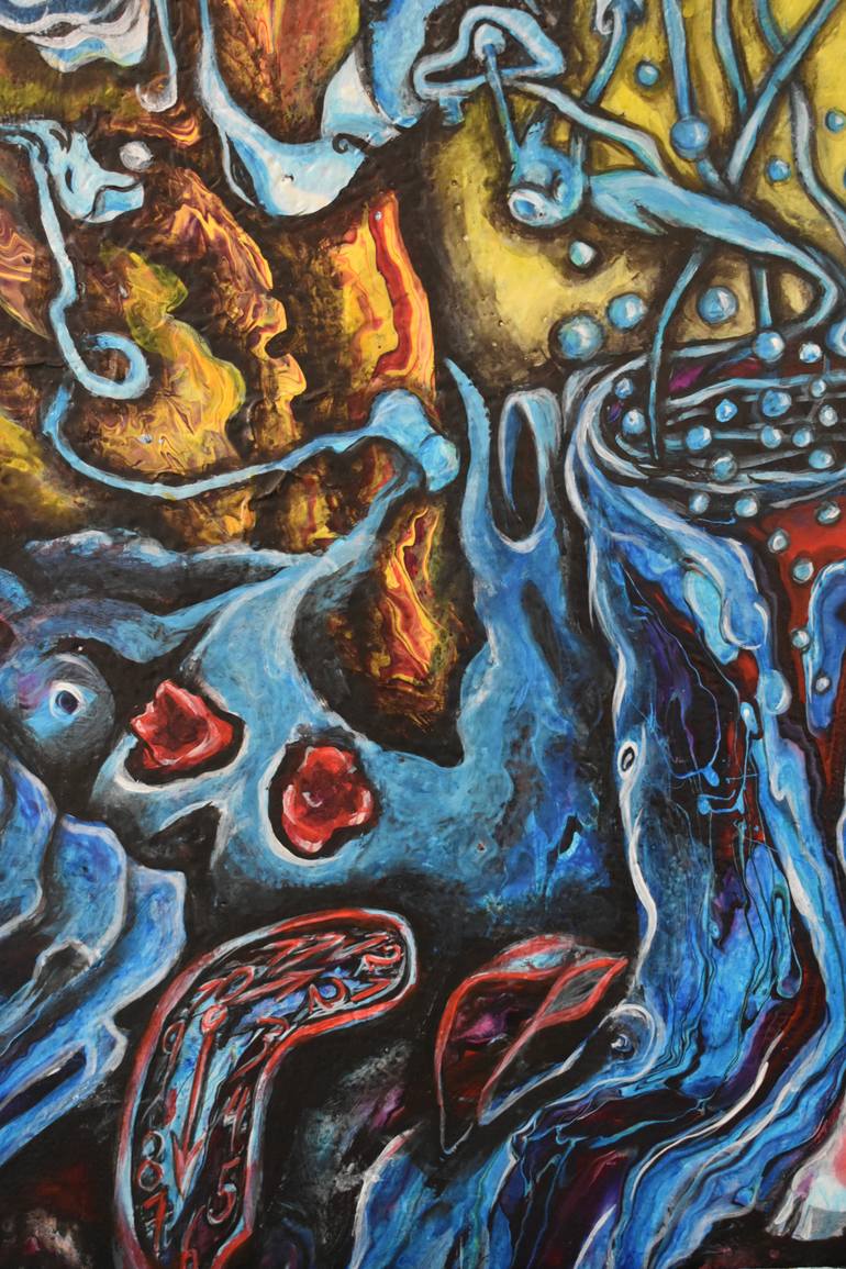 Original Surrealism Nature Painting by Mareike Von Stamm