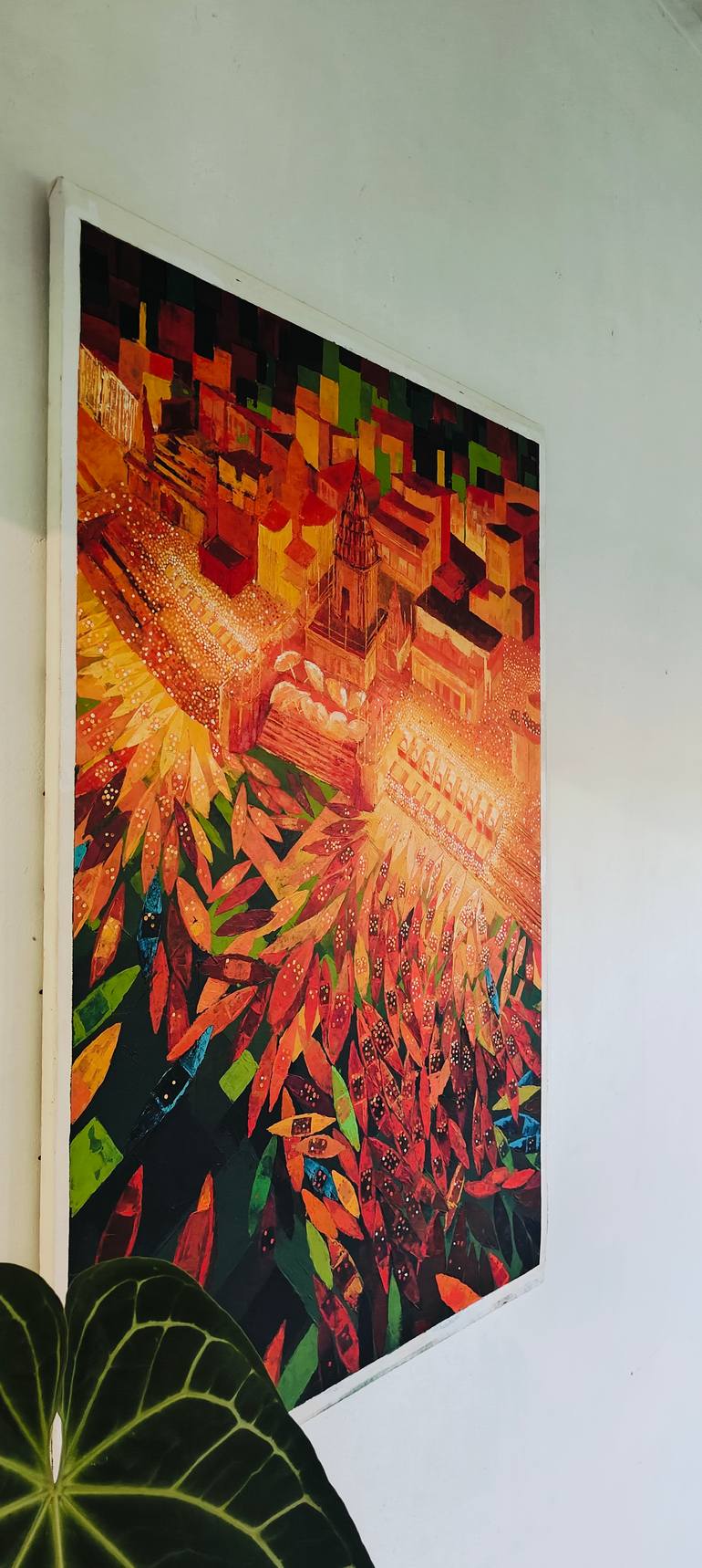 Original Abstract Expressionism Cities Drawing by Harikrishnan Tu