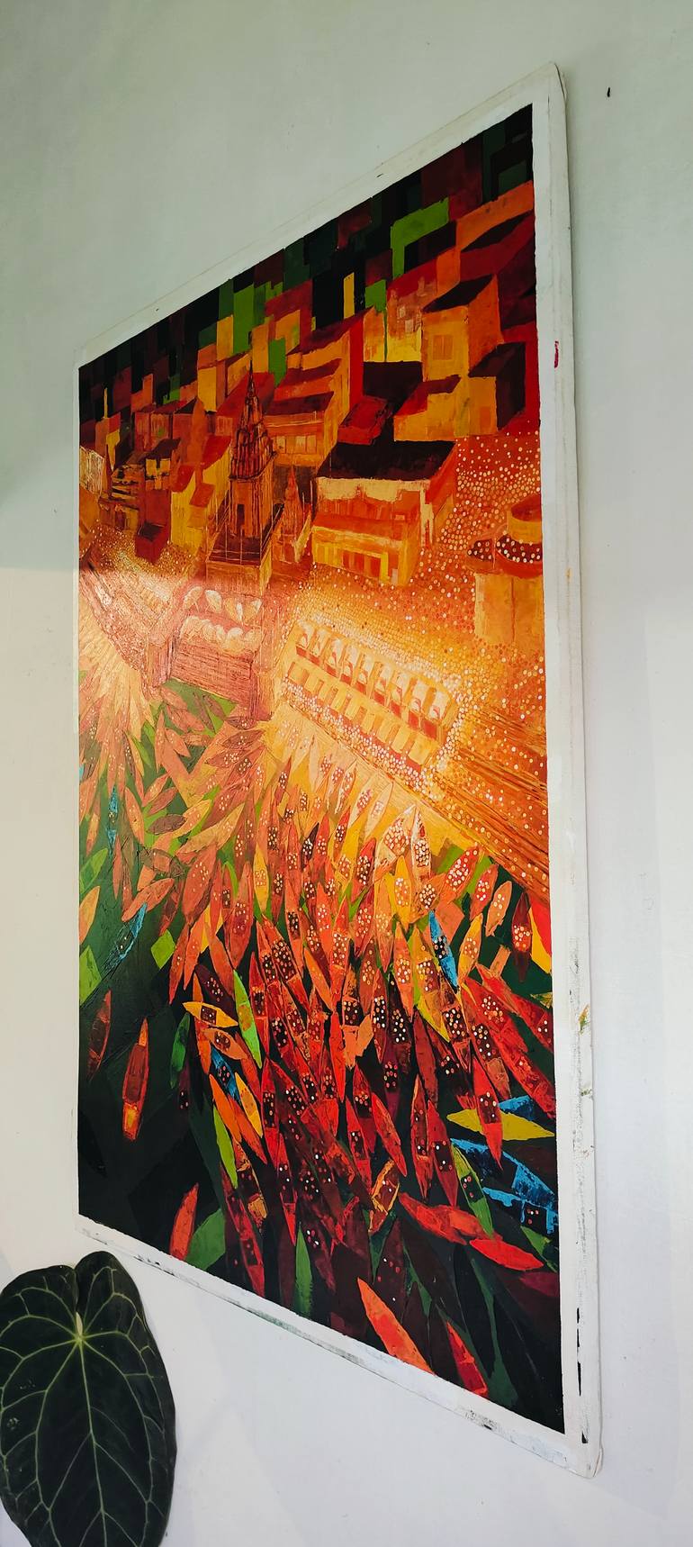 Original Abstract Expressionism Cities Drawing by Harikrishnan Tu