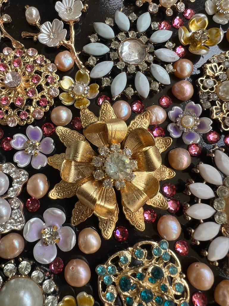 Original Art Deco Floral Collage by Dina Vysotskaya