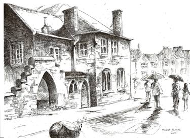 Stow On the Wold Ink Landscape On Paper thumb