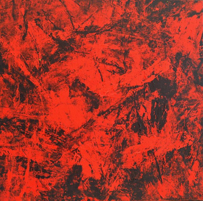With Red and Black Painting by Milena Blaziak Cooke | Saatchi Art