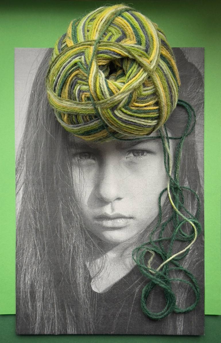 Original Children Photography by Olha Kudina | Black & White Art on Paper | A tangle of thoughts in my head