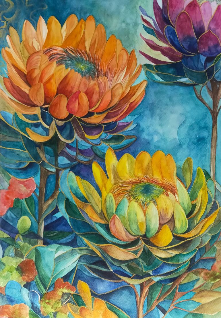Original Contemporary Floral Paintings by Kay Shanley