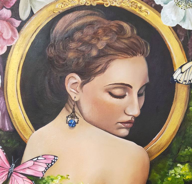 Original Art Nouveau Women Painting by Kay Shanley