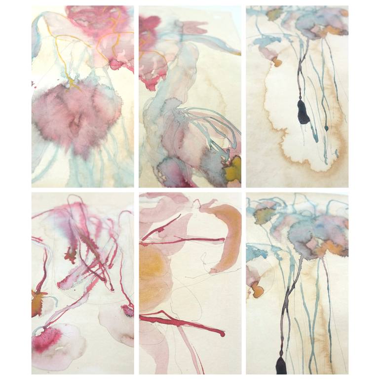 Original Abstract Floral Painting by Alona Shulika