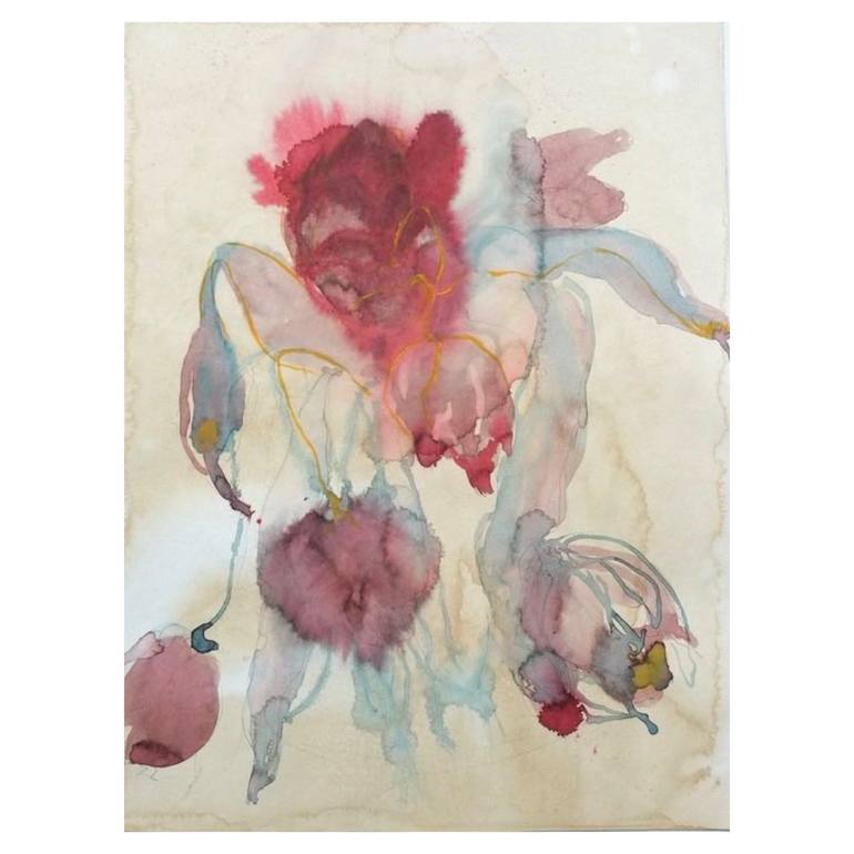 Original Abstract Floral Painting by Alona Shulika
