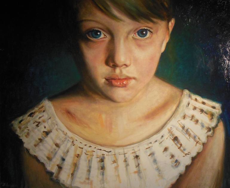 Original Portraiture Children Paintings by Vasilis Lougos