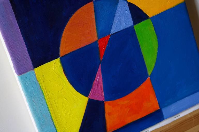 Original Abstract Geometric Painting by Anna Khaninyan