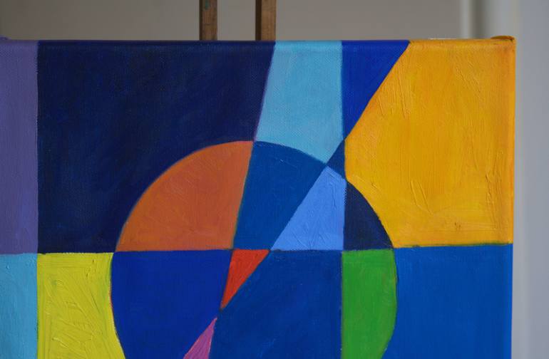 Original Abstract Geometric Painting by Anna Khaninyan