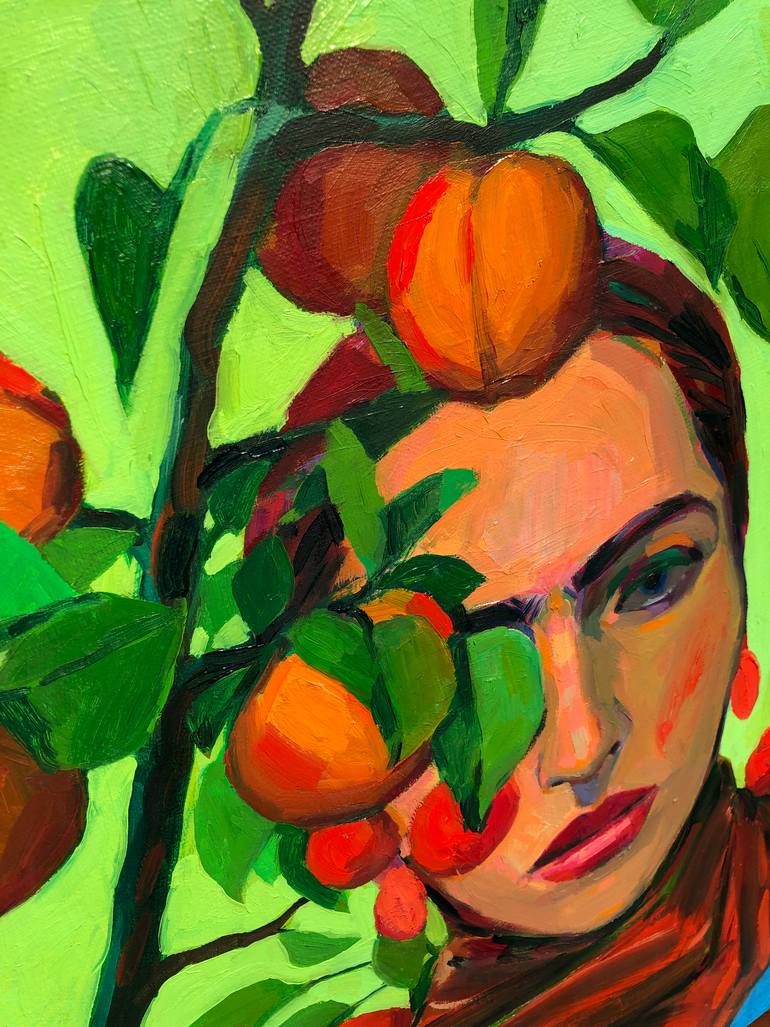 Original Expressionism Women Painting by Anna Khaninyan