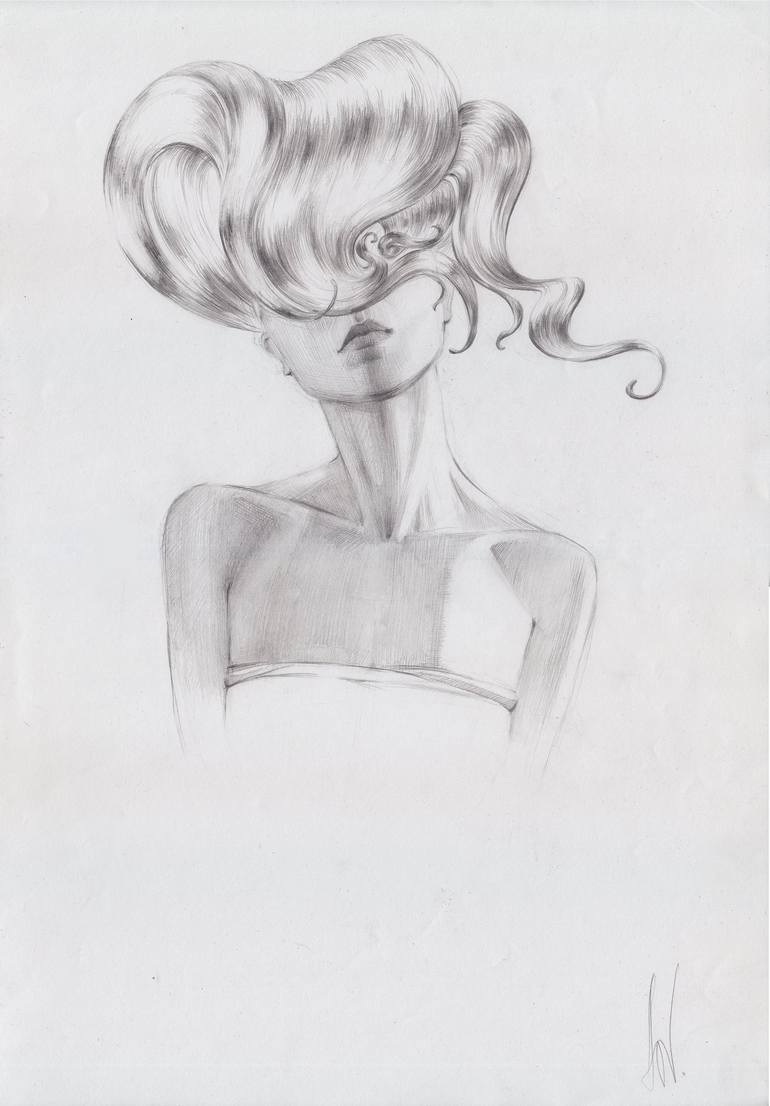 Original Realism Women Drawings by Anna Khaninyan