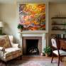 Striking contrast in a classic living room.