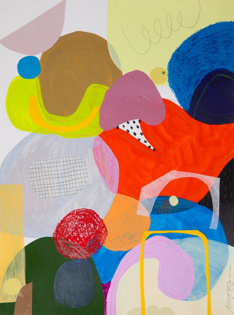 Original Abstract Mixed Media by Adrianne Hawthorne Thomas