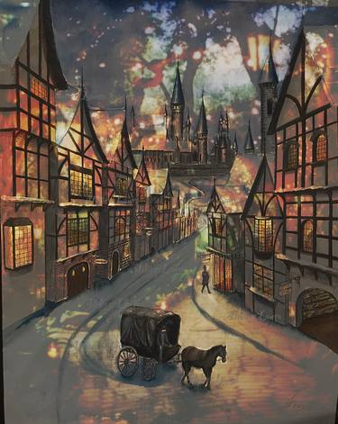 Original Realism Architecture Mixed Media by Laura Riggs