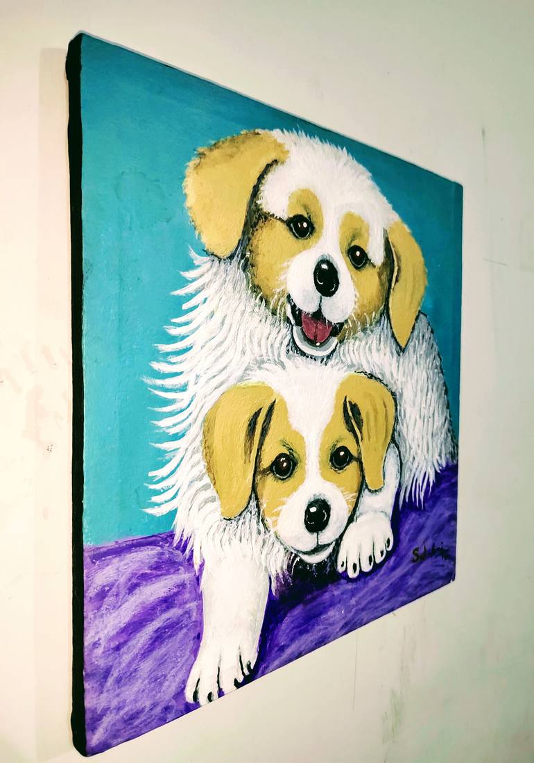 Original Portraiture Animal Painting by S J Abbasi