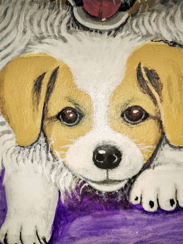 Original Portraiture Animal Painting by S J Abbasi