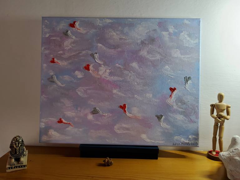 Original Abstract Expressionism Love Painting by Olena Yurdyha